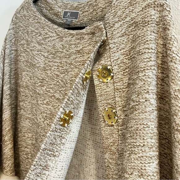 JM Collection Women's Sweater with Faux Fur Trim Size Small Medium - Picture 3 of 8